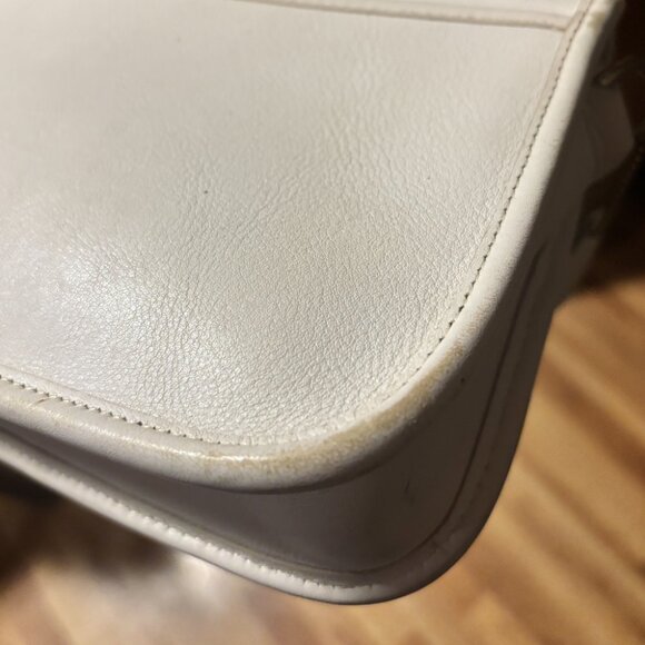 White/bone Vintage Coach convertible clutch shoulder bag - Picture 14 of 16